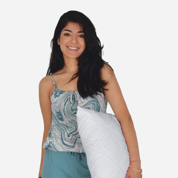 Kayla Yummy Sleepwear - Camisole à imprimé marbré
