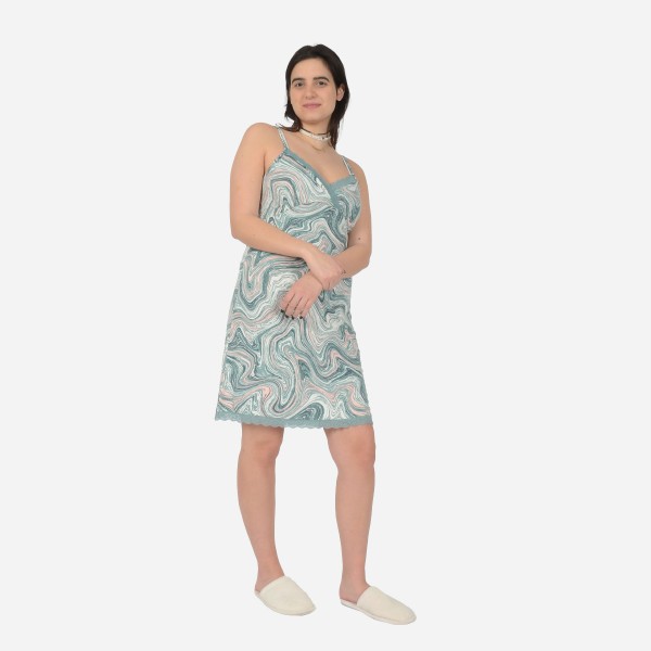Kayla Yummy Sleepwear - Marble Print Chemise