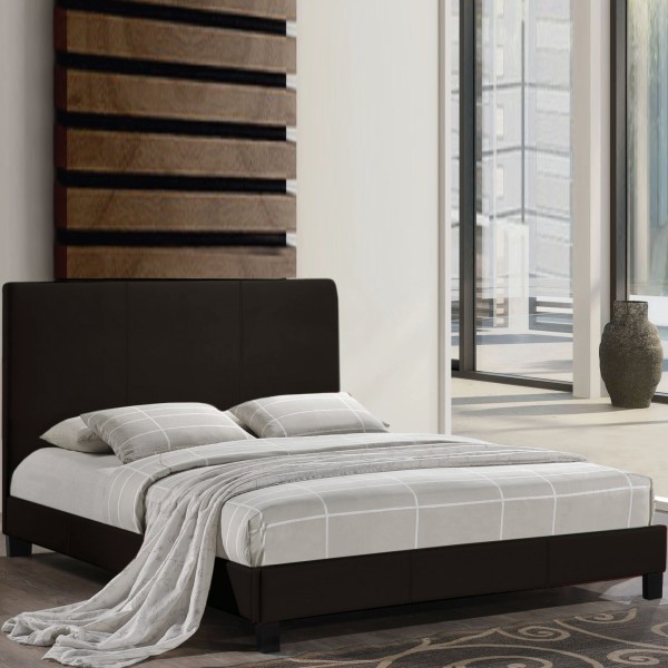 Queen Size Black Upholstered Platform Bed - Magasins Hart | Hart Stores