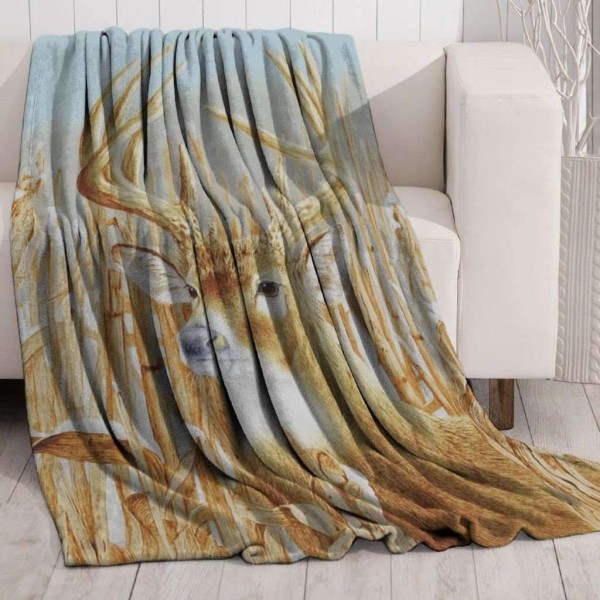 Lauren Taylor - Mink Printed Throw, Deer - Magasins Hart | Hart Stores