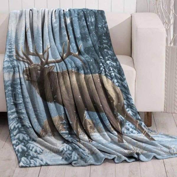 Lauren Taylor - Mink Printed Throw, Moose - Magasins Hart | Hart Stores