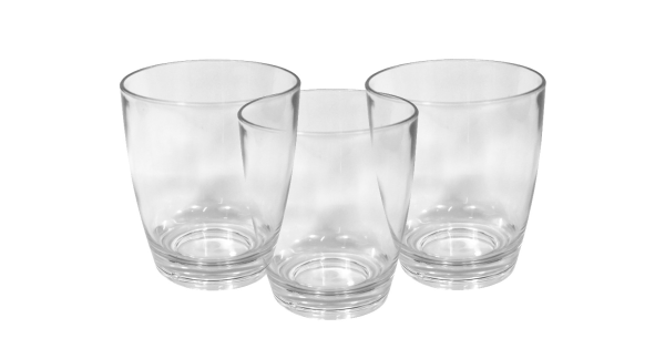 Tumbler 12oz Set/3 Acrylic Clear