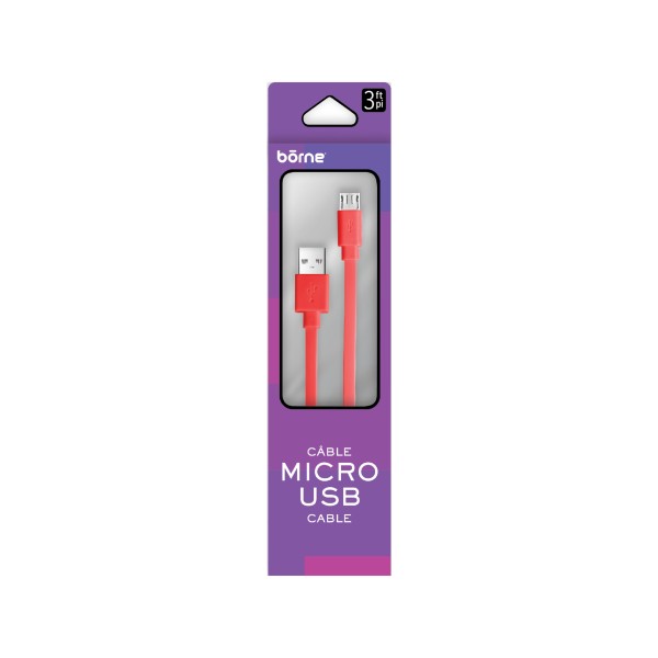 MICRO USB FLAT CABLE 3FT