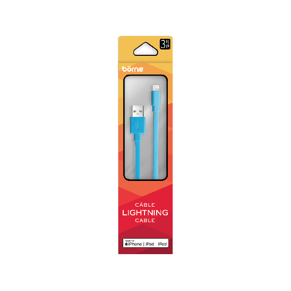 APPLE APPROVED MFI LIGHTNING FLAT CABLE 3FT