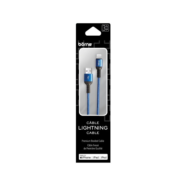 APPLE APPROVED MFI LIGHTNING PREMIUM BRAIDED CABLE WITH ALUM