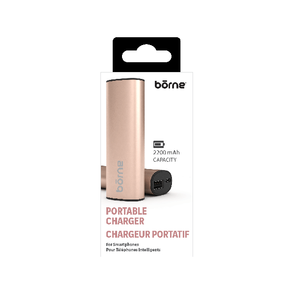 2200 MAH EMERGENCY POWER BANK ALUMINUM METALIC FINISH