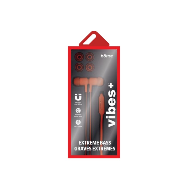 MAGNETIC WIRED NOISE ISOLATING EARBUDS WITH MIC AND EXTRA