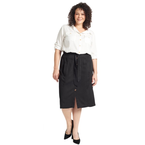 Jupe utilitaire noire - Taille plus
