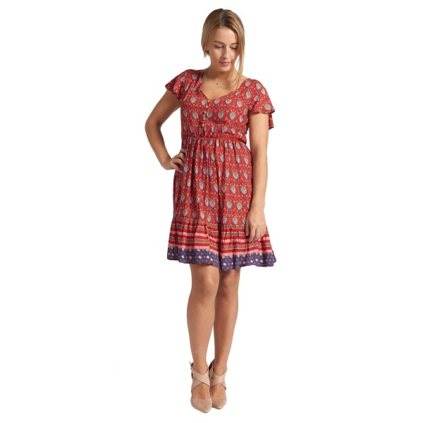 Red Print Summer Dress - Magasins Hart | Hart Stores