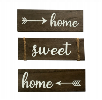 Art mural 3 pièces home sweet home
