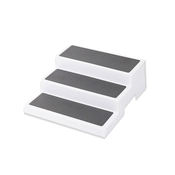 Étagère de rangement extensible blanc/gris