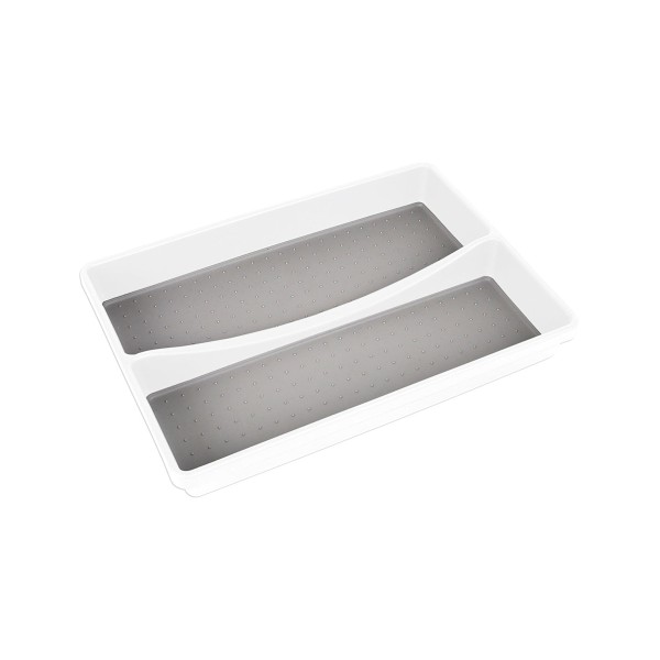 Cultery Tray 2 Sections White/grey