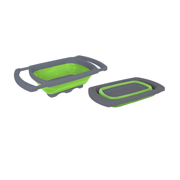 Expandble Sink Basket Green/grey