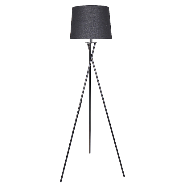 Lampe trépied en métal noire (ramassage en magasin seulement)