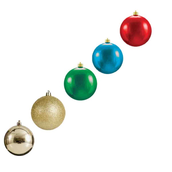 150MM PLASTIC HANGING GLITTERED BALL