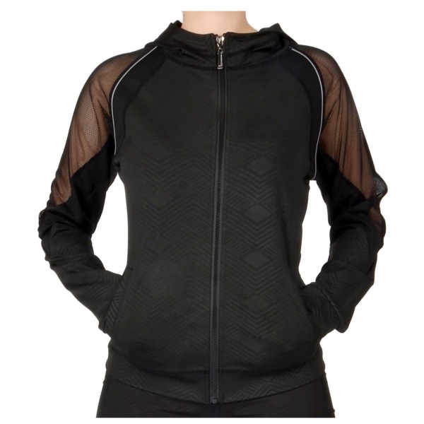 Black Mesh Hooded Jacket