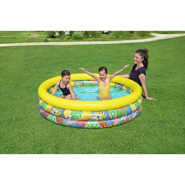 Bestway® Pataugeoire gonflable ''Floral Paradise™'' 1,68 m x 38 cm
