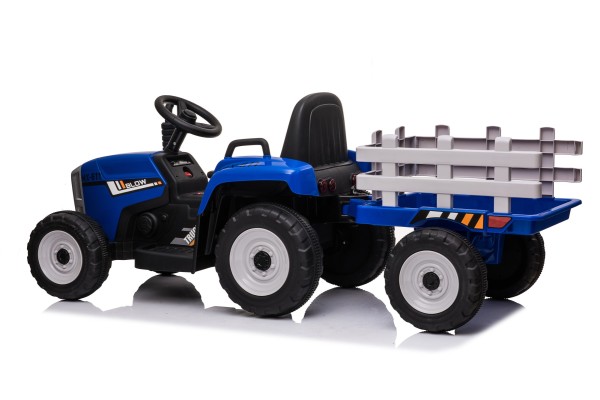 Camion agricole électrique pour enfant, 12V 4.5AH*1 + 2 moteurs, bleu, télécommandé 2.4G