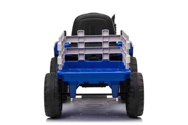 Camion agricole électrique pour enfant, 12V 4.5AH*1 + 2 moteurs, bleu, télécommandé 2.4G