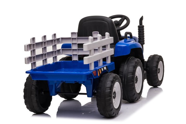 Camion agricole électrique pour enfant, 12V 4.5AH*1 + 2 moteurs, bleu, télécommandé 2.4G