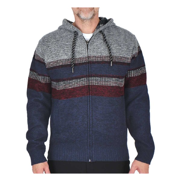 Men's Top With Hoodie & Front Zip