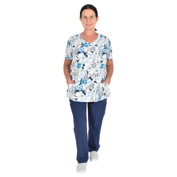 Ensemble de gommage extensible - Floral bleu