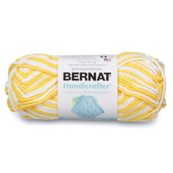 Bernat Artisanat Fil De Coton Ombre À Tourbillon Citron