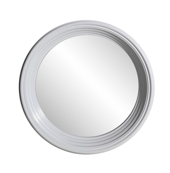 Ribbed Round Mirror
