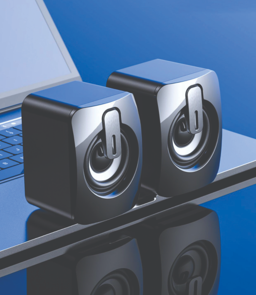 Pair Of Gaming Speakers Fancy Light