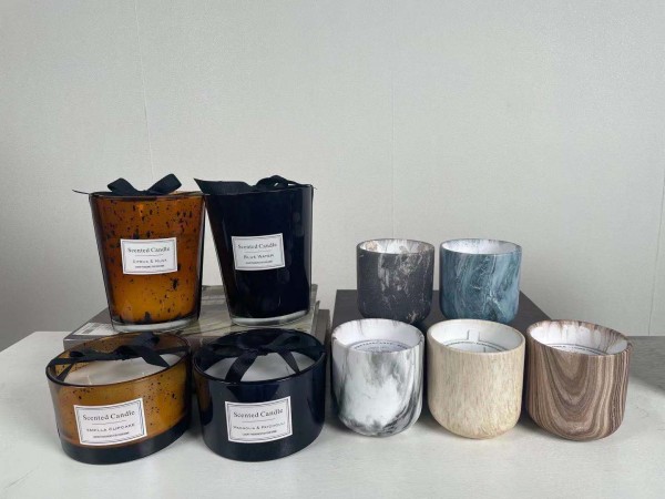Glass Candle Speckled