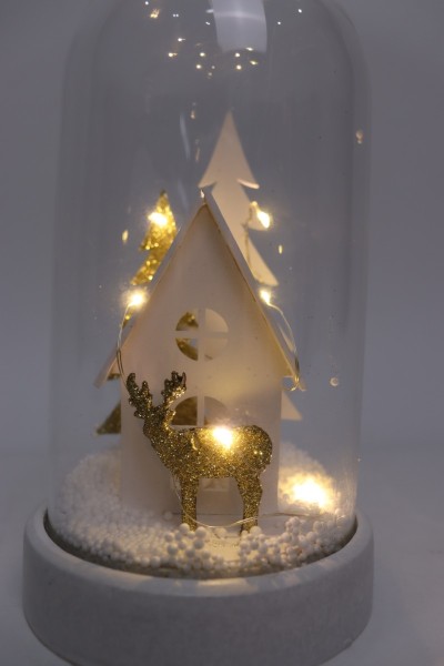 Xmas Dôme en verre éclairée de Noël