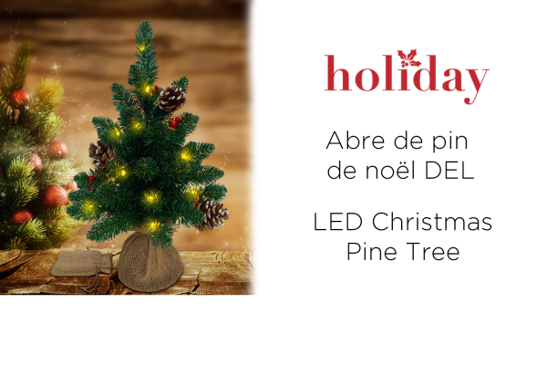 Lauren Taylor - Sapin de Noël à 20 LED avec pomme de pin