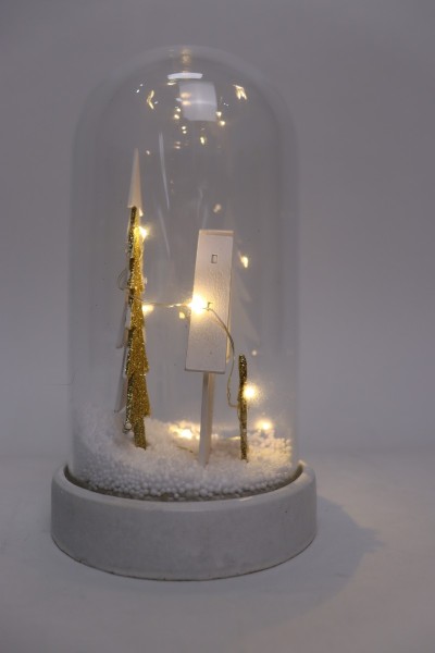 Xmas Dôme en verre éclairée de Noël