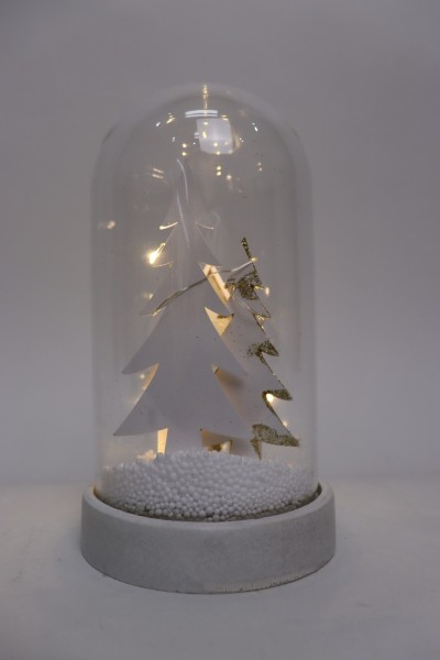Xmas Dôme en verre éclairée de Noël