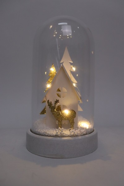 Xmas Dôme en verre éclairée de Noël