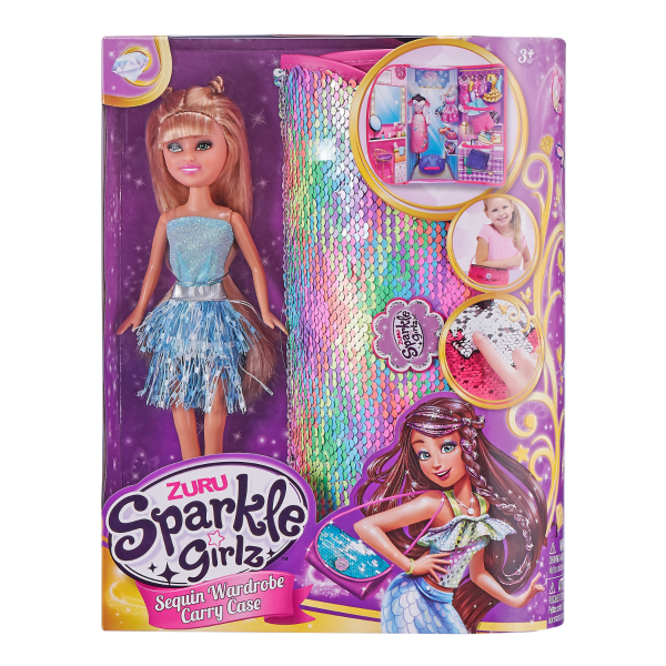 Sparkle Girlz Playset Dolls W/carrying Case