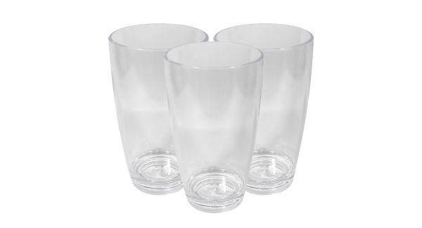 Tumbler 17oz Set/3 Acrylic Clear