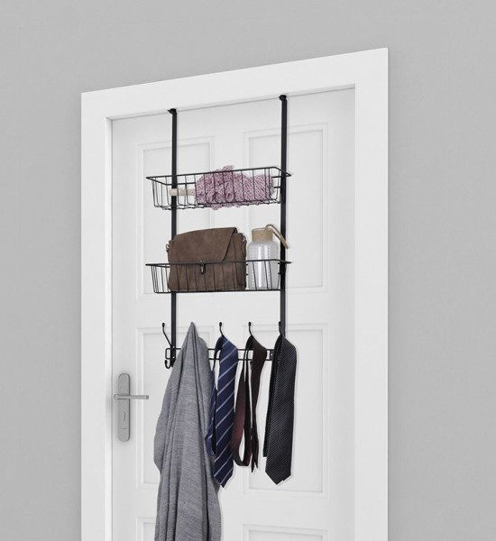 Adjustable Over The Door Rack with Hooks