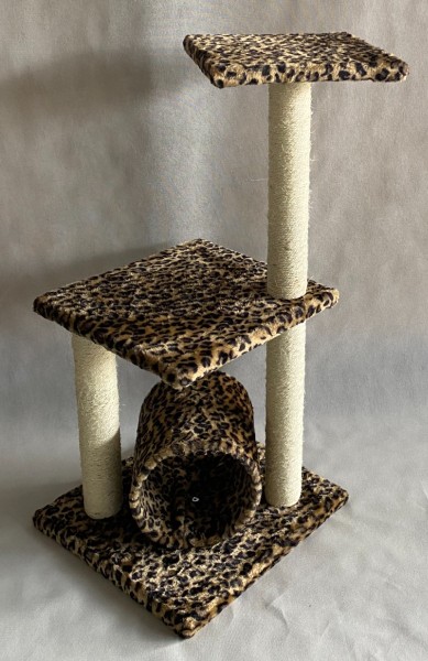 Cat Tree 1.5cm Chipboard 5.4cm Dia 400g Plush 3mm Rope
