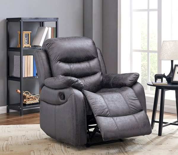 PU Leather Recliner Chair with Stitching