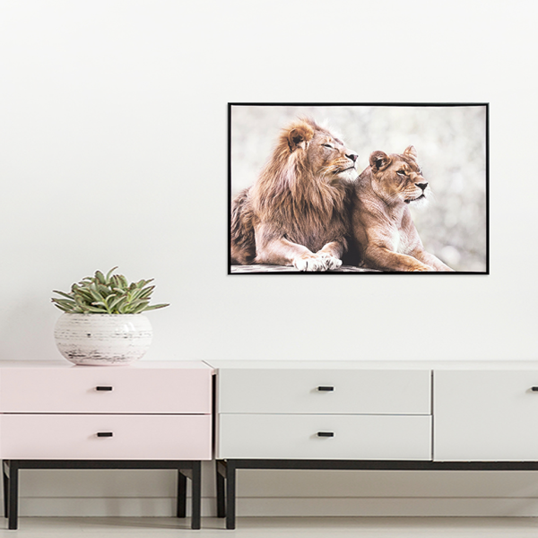 Lion Canvas Framed 75x115