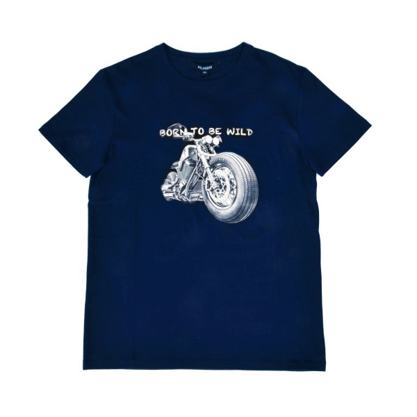 Polargear - Navy Blue Graphic T-Shirt - BORN TO BE WILD - Magasins Hart | Hart Stores
