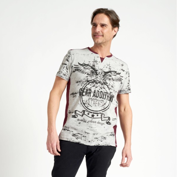 Polargear - Grey & Burgundy Graphic T-Shirt - GEAR ADDITION - Magasins Hart | Hart Stores