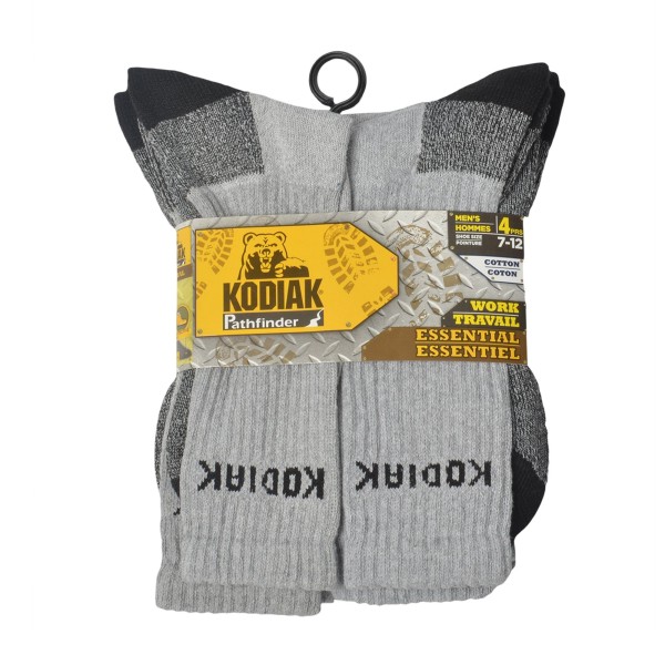 Kodiak - Paquet de 4 chaussettes de travail | Gris