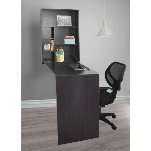 Wall Mounted Fold Out Desk, Espresso - Magasins Hart | Hart Stores