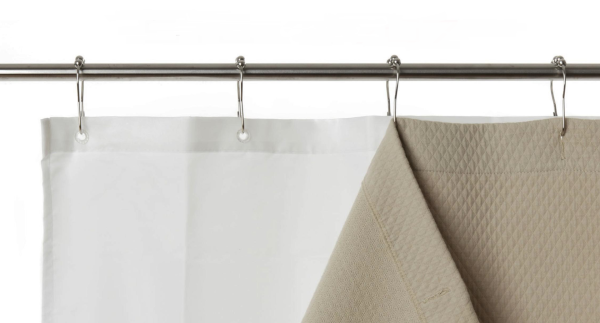 Shower Curtain White Bacteria And Mildew Resistant