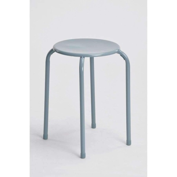 Sandra Venditti - Stacking Metal Stool, Dark Gery - Magasins Hart | Hart Stores