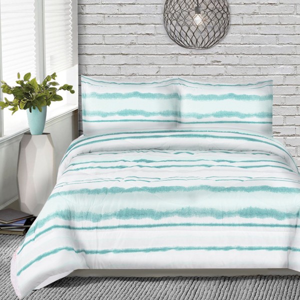 Ink 3 Piece Green Print Comforter Set - Magasins Hart | Hart Stores