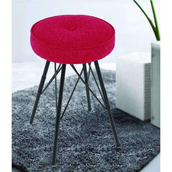 Stool White With Metal Legs Eketahun - Magasins Hart | Hart Stores