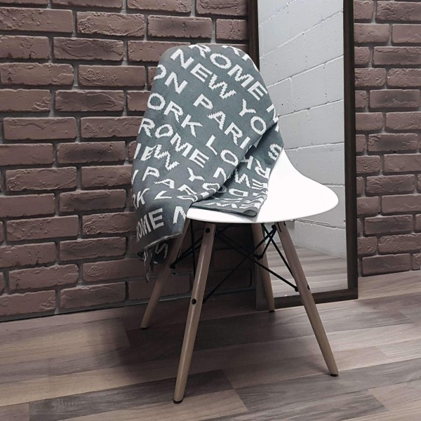 Throw 50x60in City Charcoal Acrylic - Magasins Hart | Hart Stores